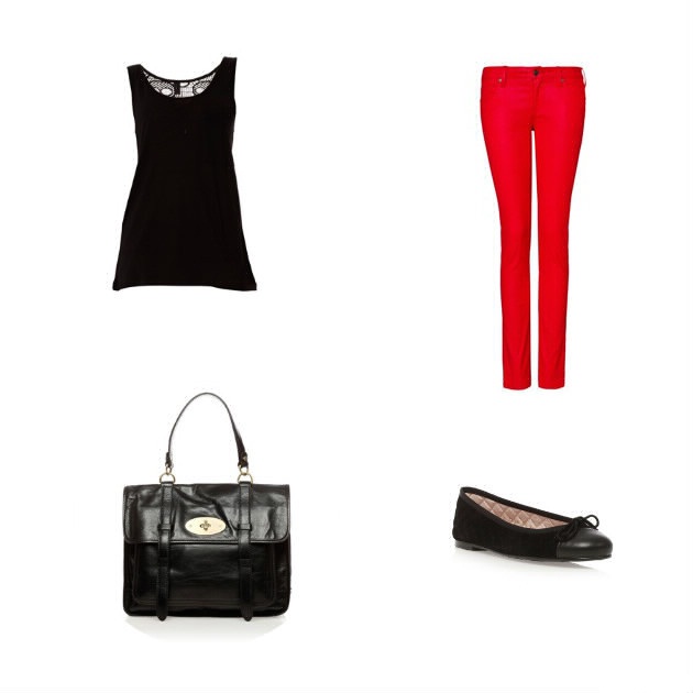 sélection Elle x Brandalley x Sélection rouge et noir par Elle x Brandalley sélection Elle x Brandalley Sélection rouge et noir par Elle x Brandalley Vero Moda Sac à main en cuir noir Kesslord Pretty Ballerinas Mango Kesslord Jean skinny rouge Mango Elle.fr Débardeur dentelle tête de mort noir Vero Moda Brandalley Ballerines en cuir suédé noir Pretty Ballerinas